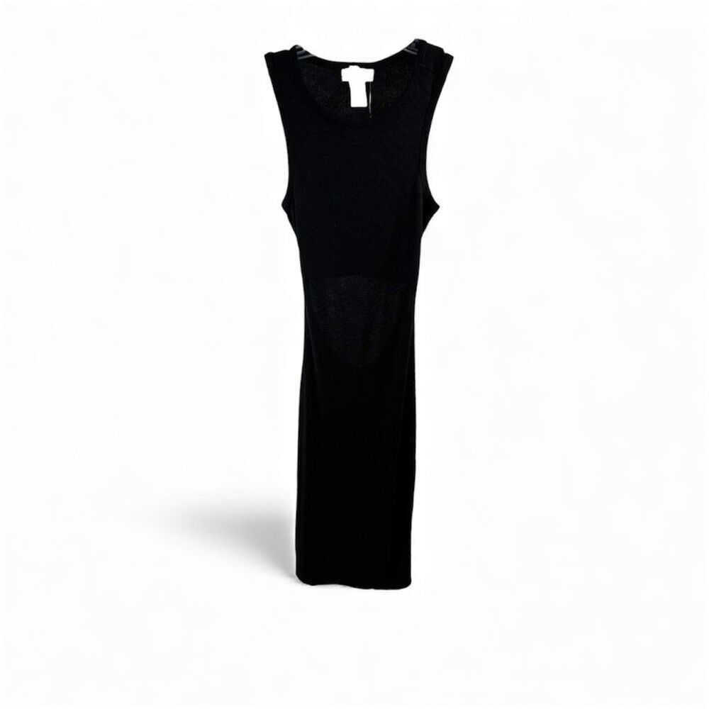 L Space Revolve NWT Ryan Sleeveless Open Back Jersey Dress in Black Size S
